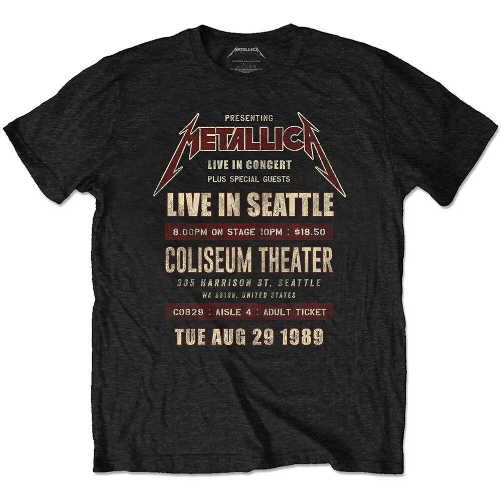 Metallica T-Shirt - Seattle '89 (Eco-Friendly) - Unisex Official Licensed Design - Worldwide Shipping - Jelly Frog