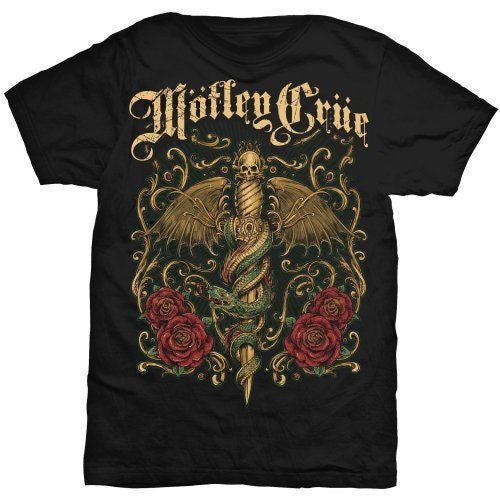 Motley Crue T-Shirt - Exquisite Dagger - Unisex Official Licensed Design - Worldwide Shipping - Jelly Frog