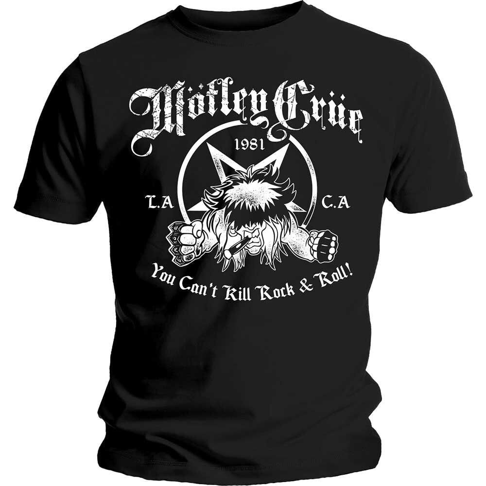 Motley Crue T-Shirt - You Can't Kill Rock & Roll - Unisex Official Licensed Design - Worldwide Shipping - Jelly Frog