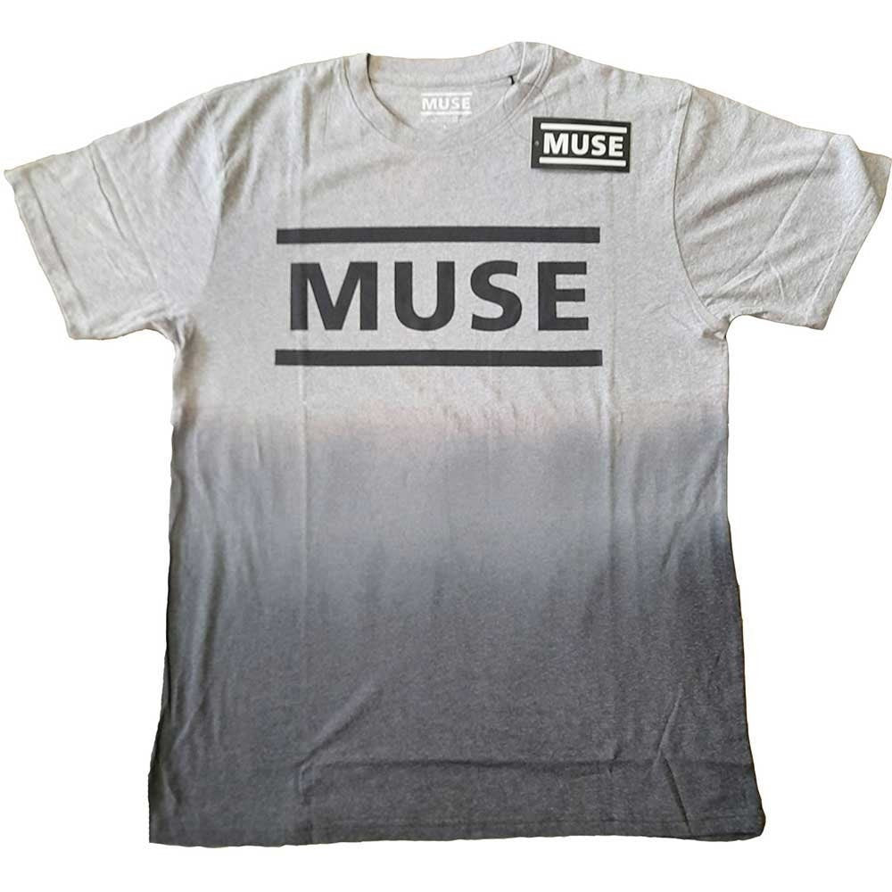 Muse T-Shirt - Logo (Dip-Dye Wash Collection) - White Unisex Official Licensed Design - Worldwide Shipping - Jelly Frog