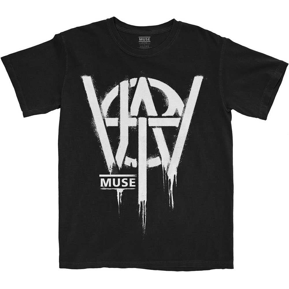 Muse T-Shirt - Will of the People Stencil - Black Unisex Official Licensed Design - Worldwide Shipping - Jelly Frog