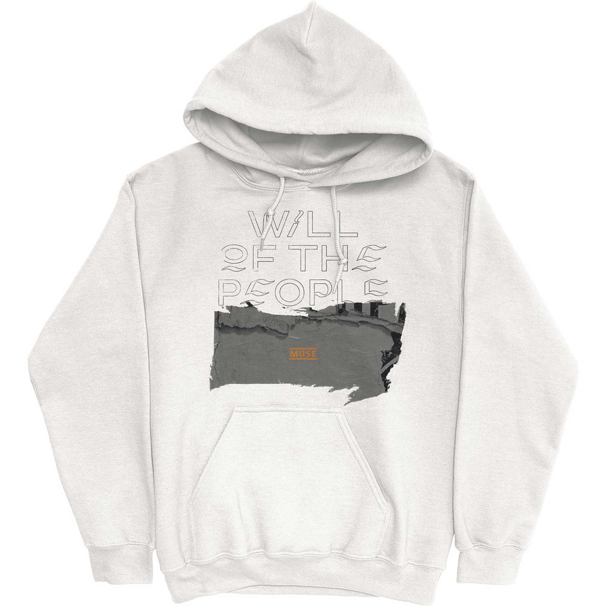 Muse Unisex Hoodie - Will of the People - White Coloured Official Licensed Design - Jelly Frog