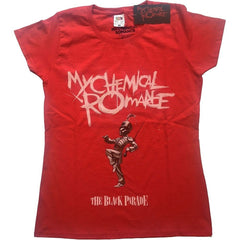 My Chemical Romance Ladies T-Shirt - The Black Parade Cover - Red Official Licensed Design - Worldwide Shipping - Jelly Frog