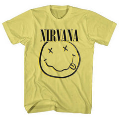 Nirvana Adult T-Shirt - Inverse Smiley Design - 5 Colour options - Official Licensed Design - Worldwide Shipping - Jelly Frog