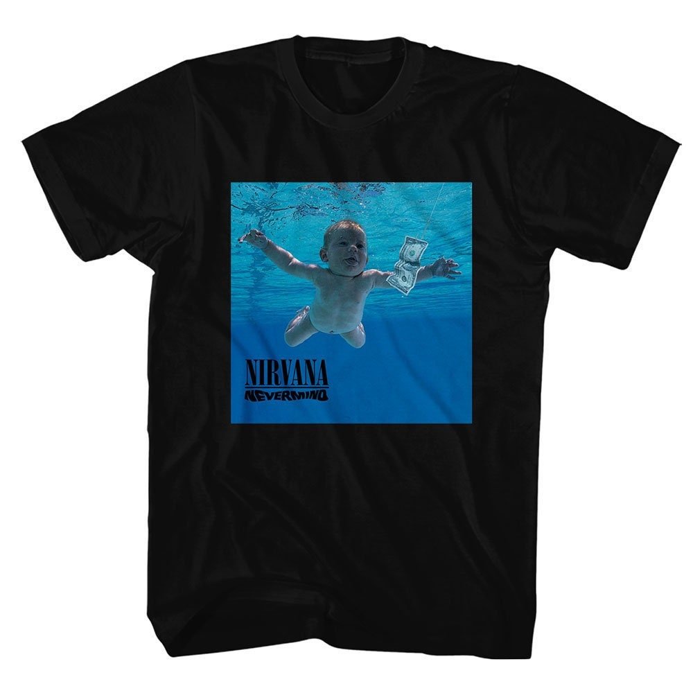 Nirvana Adult T-Shirt - Nevermind Album Cover Design - Official Licensed Design - Worldwide Shipping - Jelly Frog