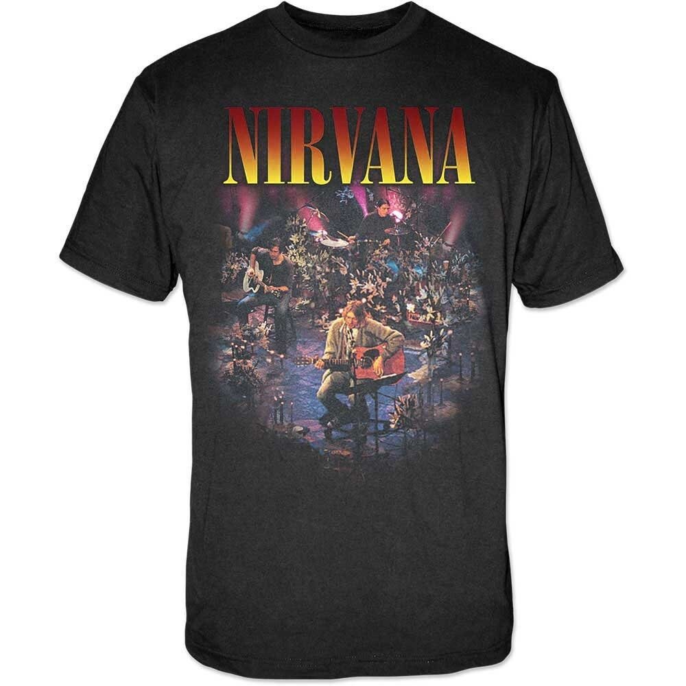 Nirvana Adult T-Shirt - Unplugged Photo - Official Licensed Design - Worldwide Shipping - Jelly Frog