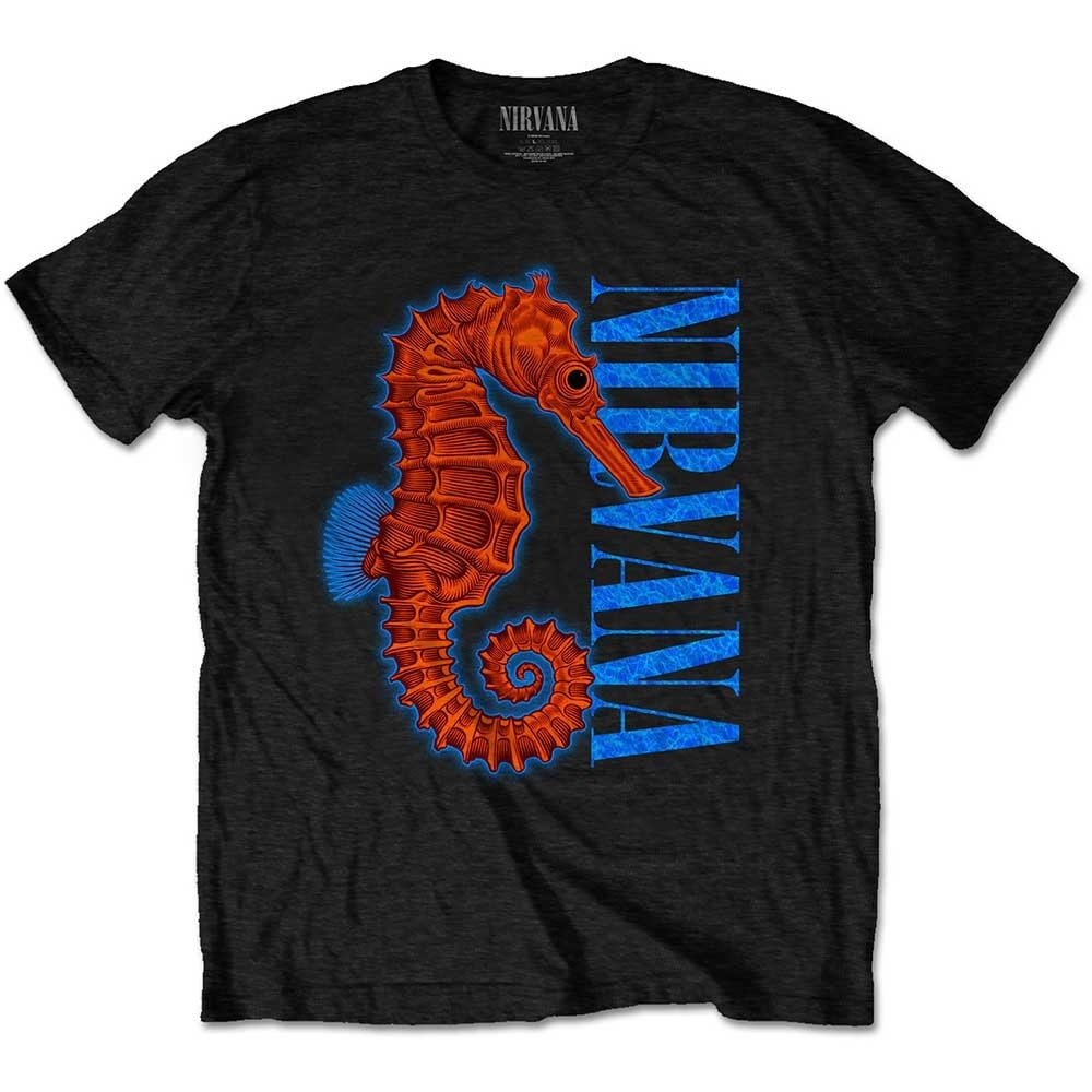 Nirvana Unisex T-Shirt - Seahorse - Official Licensed Design - Worldwide Shipping - Jelly Frog