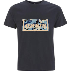 Oasis Adult T-Shirt - Camo Logo - Black Official Licensed Design - Jelly Frog