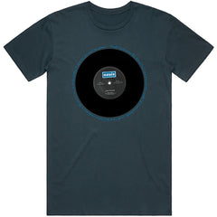 Oasis Adult T-Shirt - Live Forever Single - Denim Blue Official Licensed Design - Jelly Frog