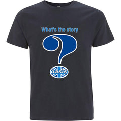 Oasis Adult T-Shirt - Question Mark - Dark Navy Blue Official Licensed Design - Jelly Frog