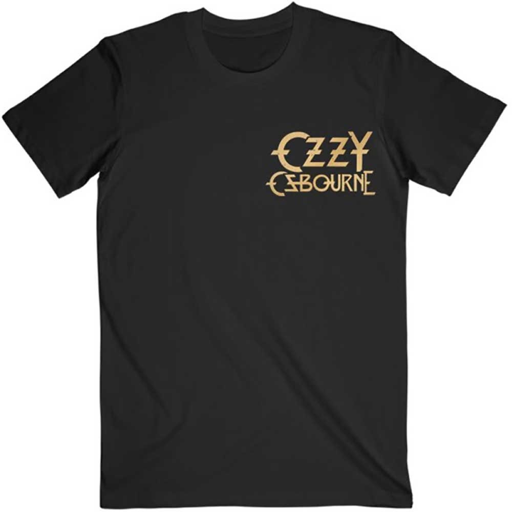Ozzy Osbourne Adult T-Shirt - Patient No.9 Gold Logo (Back Print) - Official Licensed Design - Worldwide Shipping - Jelly Frog