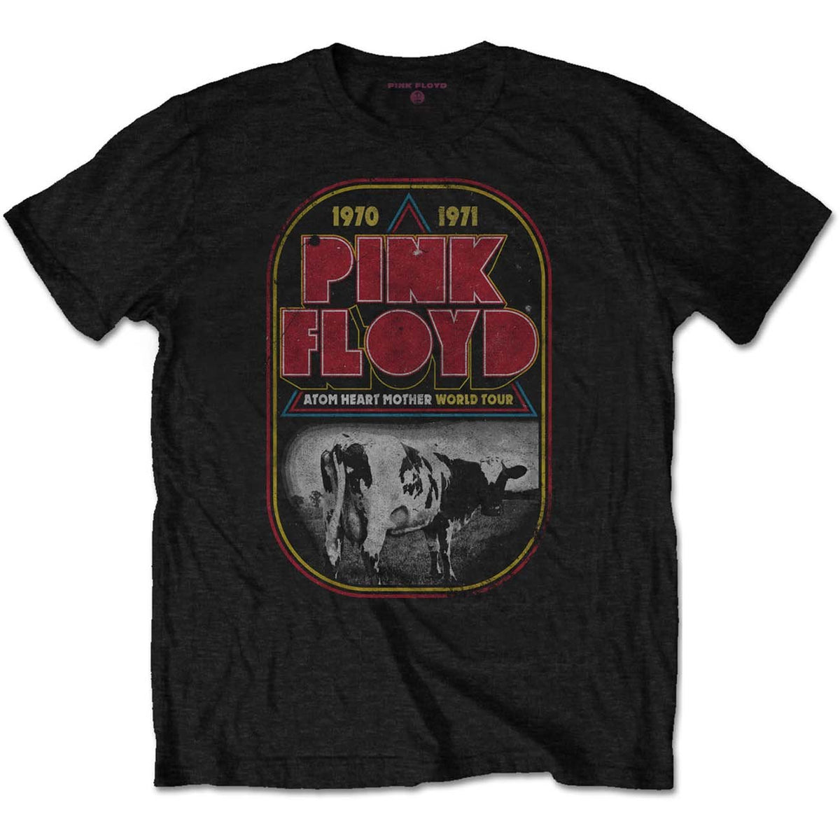 Pink Floyd Adult T-Shirt - Atom Heart Mother Tour - Official Licensed Design - Jelly Frog