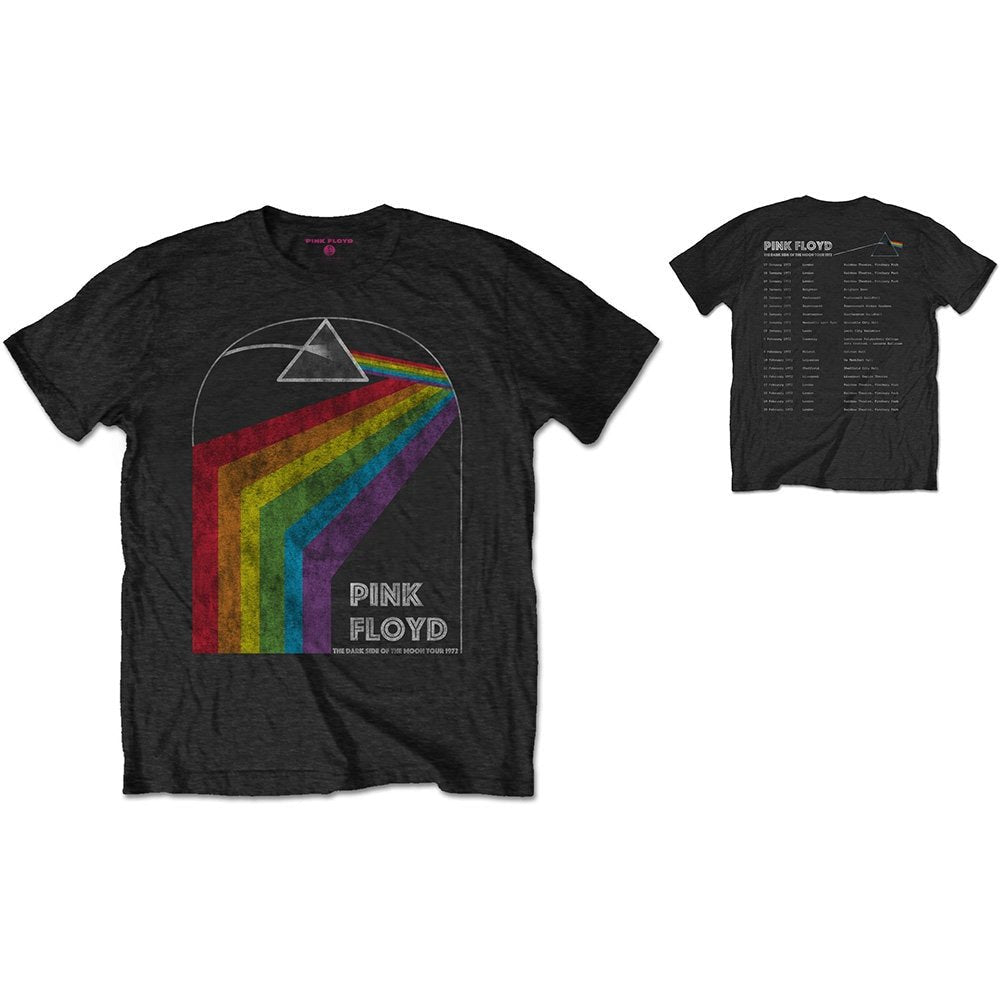 Pink Floyd Adult T-Shirt - Dark Side of the Moon 1972 Tour (Back Print) - Official Licensed Design - Worldwide Shipping - Jelly Frog