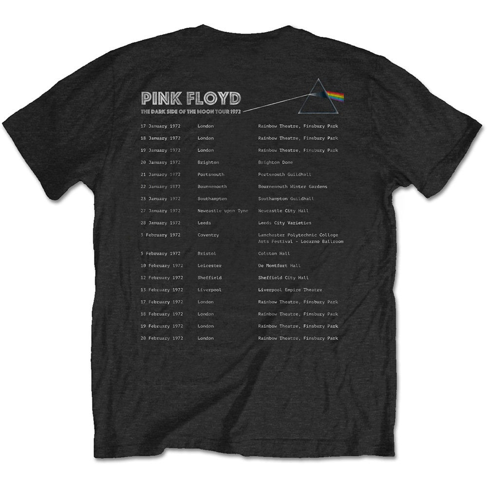 Pink Floyd Adult T-Shirt - Dark Side of the Moon 1972 Tour (Back Print) - Official Licensed Design - Worldwide Shipping - Jelly Frog