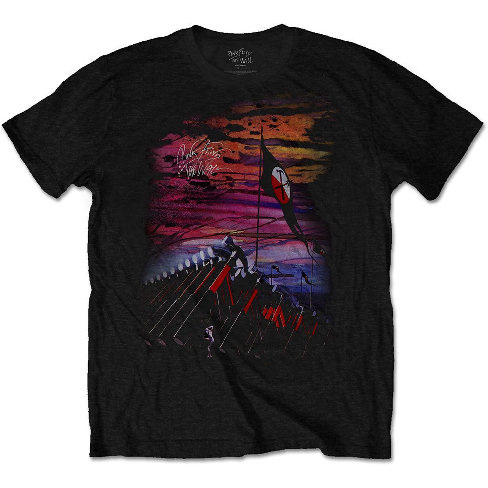 Pink Floyd Adult T-Shirt - The Wall Flag & Hammers - Official Licensed Design - Jelly Frog