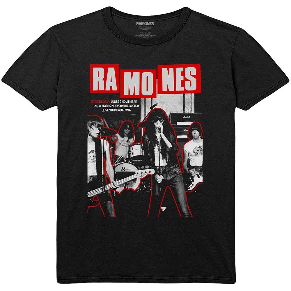 Ramones Adult T-Shirt - Barcelona Design - Official Licensed Design - Worldwide Shipping - Jelly Frog