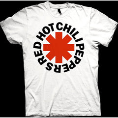 Red Hot Chili Peppers T-Shirt - Red Asterisk logo - White Unisex Official Licensed Design - Worldwide Shipping - Jelly Frog