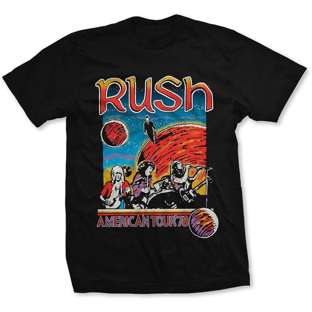 Rush Adult T-Shirt - US Tour 1978 - Official Licensed Design - Worldwide Shipping - Jelly Frog