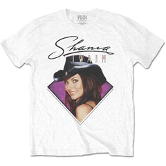 Shania Twain T-Shirt - Purple Photo - White Unisex Official Licensed Design - Worldwide Shipping - Jelly Frog