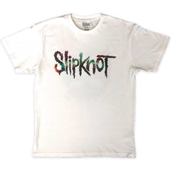 Slipknot T-Shirt - Adderal Faceback (Back Print) - White Unisex Official Licensed Design - Jelly Frog