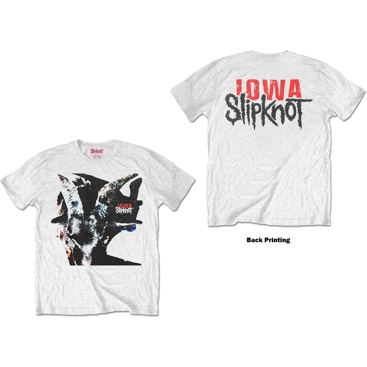 Slipknot T-Shirt - Iowa Goat Shadow (Back Print) - Unisex Official Licensed Design - Worldwide Shipping - Jelly Frog