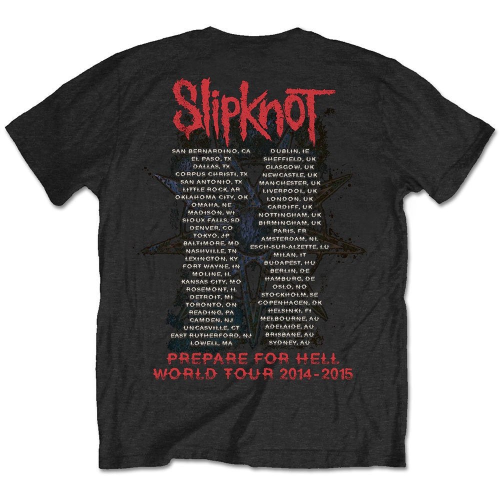 Slipknot T-Shirt - Prepare for Hell Tour (Back Print) - Unisex Official Licensed Design - Worldwide Shipping - Jelly Frog
