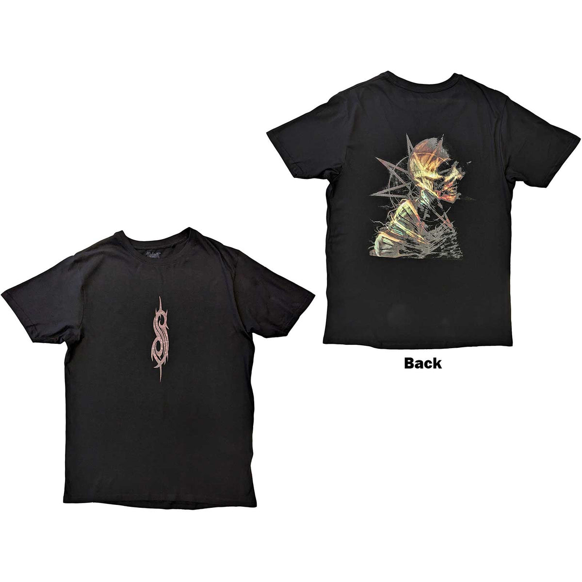 Slipknot T-Shirt - Skeleton & Pentagram (Back Print) -Unisex Official Licensed Design - Jelly Frog