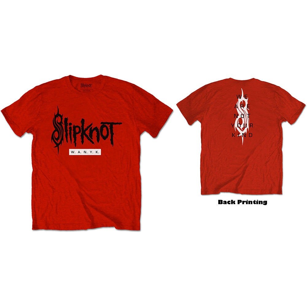 Slipknot T-Shirt - WANYK (Back Print) - Red Unisex Official Licensed Design - Worldwide Shipping - Jelly Frog