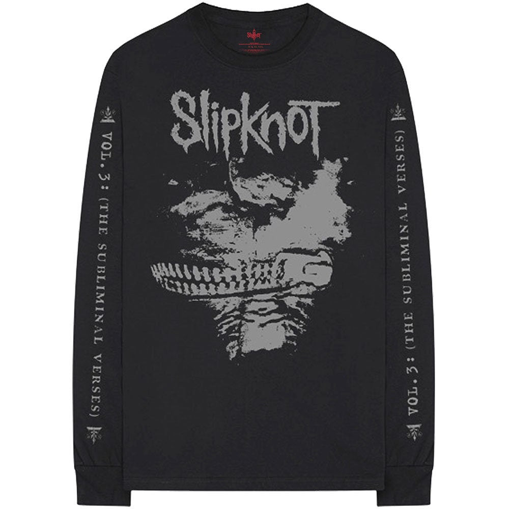 Slipknot Unisex Long Sleeved T-Shirt - Subliminal Verses (Back Print) - Unisex Official Licensed Design - Worldwide Shipping - Jelly Frog