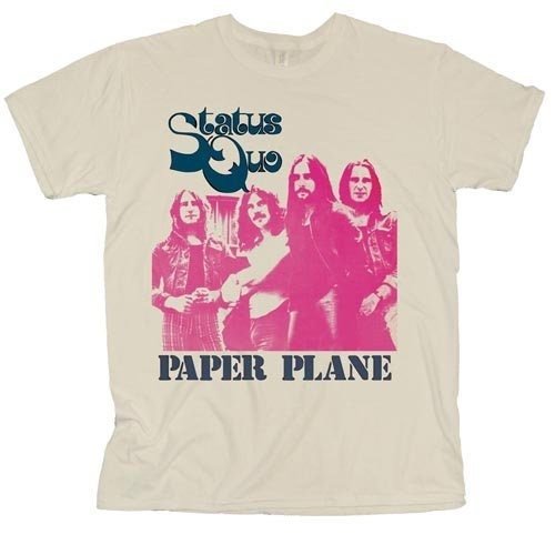 Status Quo T-Shirt - Paper Plane - Unisex Official Licensed Design - Worldwide Shipping - Jelly Frog