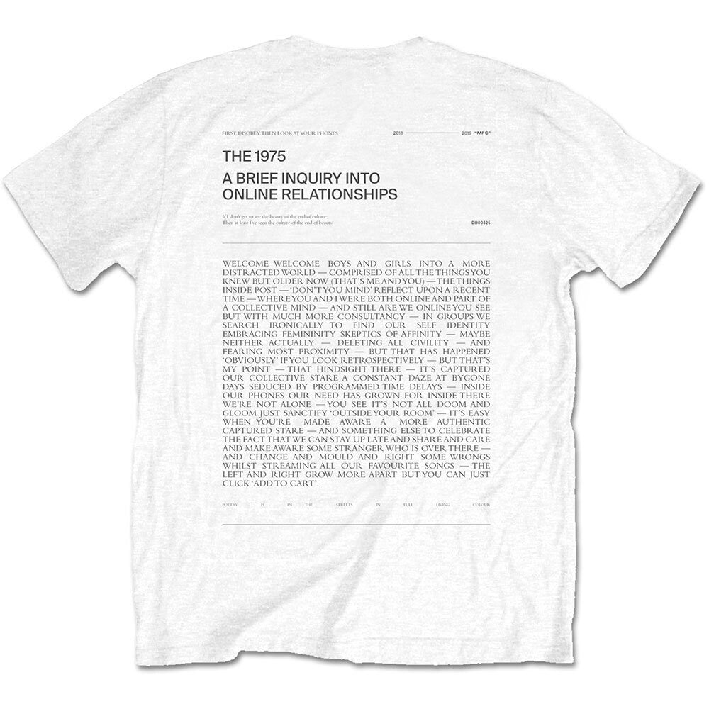 The 1975 Adult T-Shirt - A Brief Inquiry (Back Print) - Official Licensed Design - Worldwide Shipping - Jelly Frog