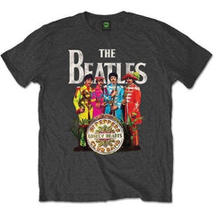 The Beatles T-Shirt - Sgt Pepper Grey Unisex Official Licensed Design - Worldwide Shipping - Jelly Frog