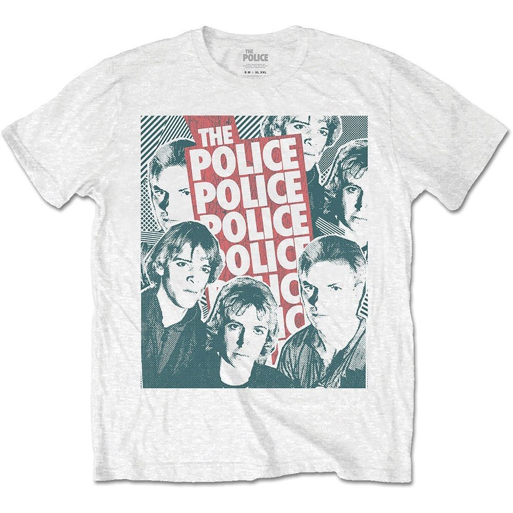The Police T-Shirt - Half Tone Faces - Unisex Official Licensed Design - Worldwide Shipping - Jelly Frog