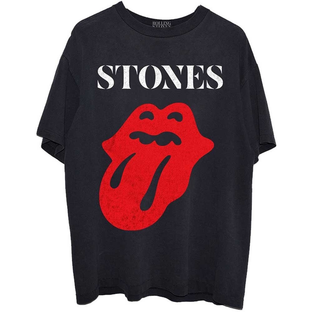 The Rolling Stones Adult T-Shirt - Classic Vintage Solid Tongue - Official Licensed Design - Worldwide Shipping - Jelly Frog