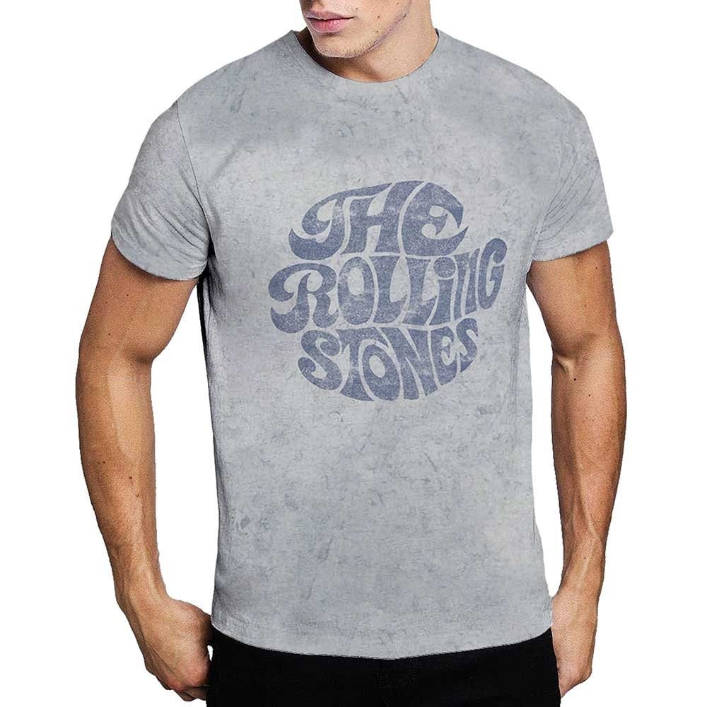 The Rolling Stones Adult T-Shirt - Grey Vintage 70s Logo (Dip-Dye) - Official Licensed Design - Worldwide Shipping - Jelly Frog