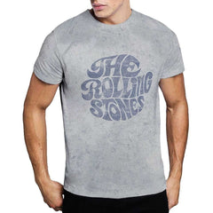 The Rolling Stones Adult T-Shirt - Grey Vintage 70s Logo (Dip-Dye) - Official Licensed Design - Worldwide Shipping - Jelly Frog