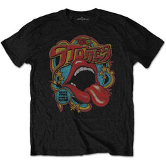 The Rolling Stones Adult T-Shirt - Retro 70's Vibe (Soft Hand Inks) - Official Licensed Design - Worldwide Shipping - Jelly Frog