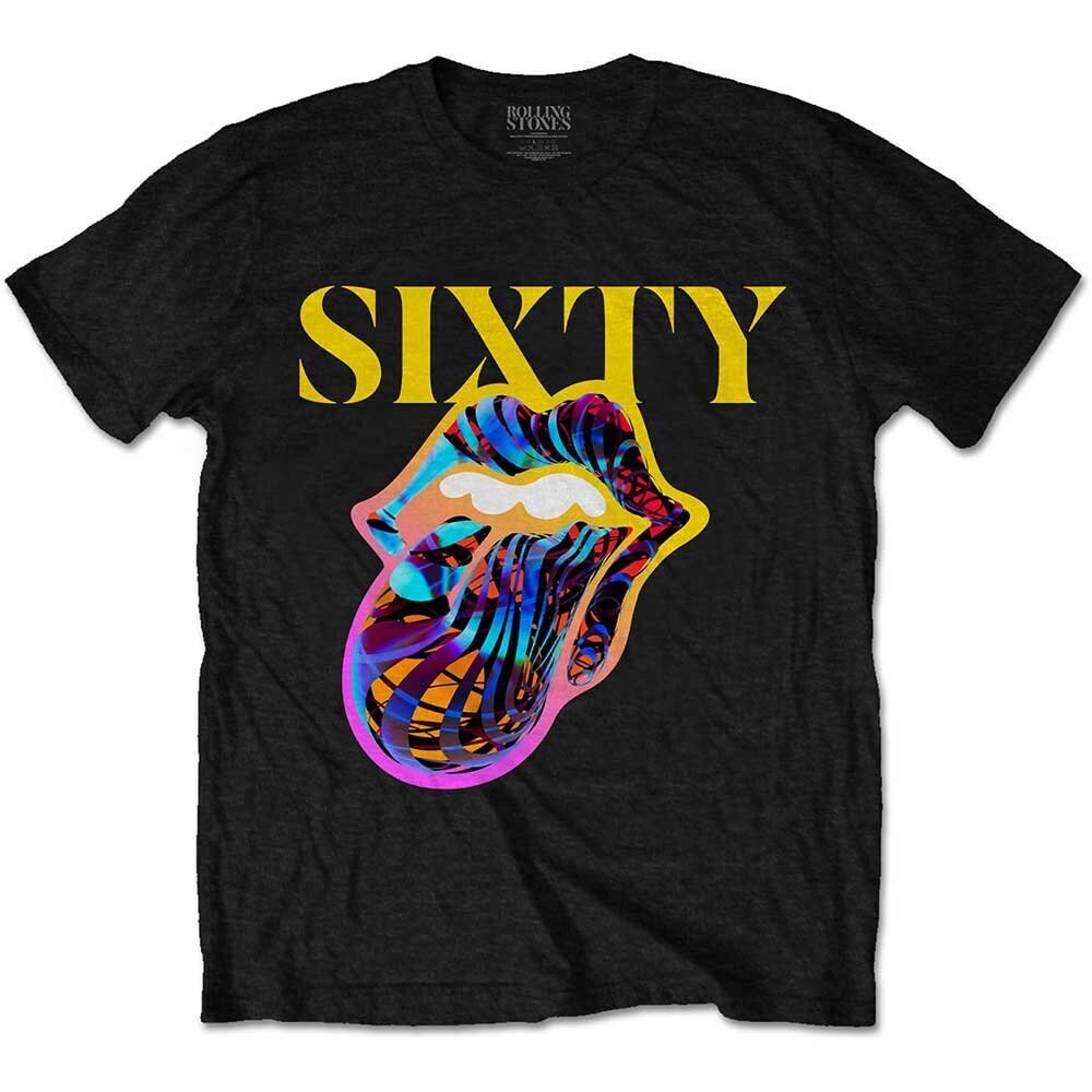 The Rolling Stones Adult T-Shirt - Sixty Years Cyberdelic Tongue - Official Licensed Design - Worldwide Shipping - Jelly Frog