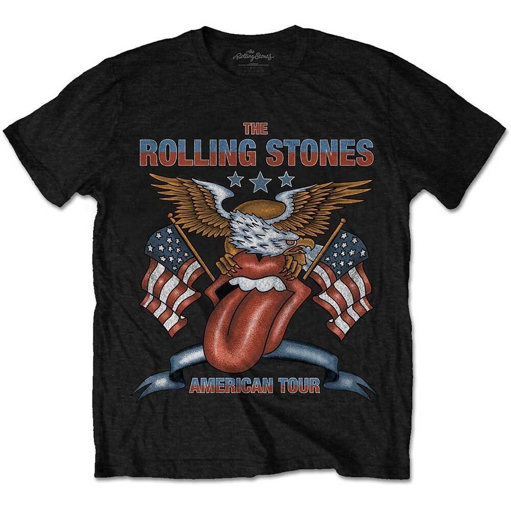 The Rolling Stones Adult T-Shirt - USA Tour Eagle - Official Licensed Design - Worldwide Shipping - Jelly Frog