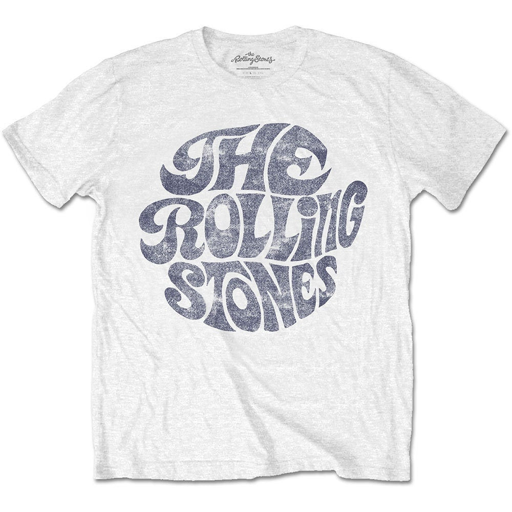 The Rolling Stones Adult T-Shirt - White Vintage 70s Logo Design - Official Licensed Design - Worldwide Shipping - Jelly Frog