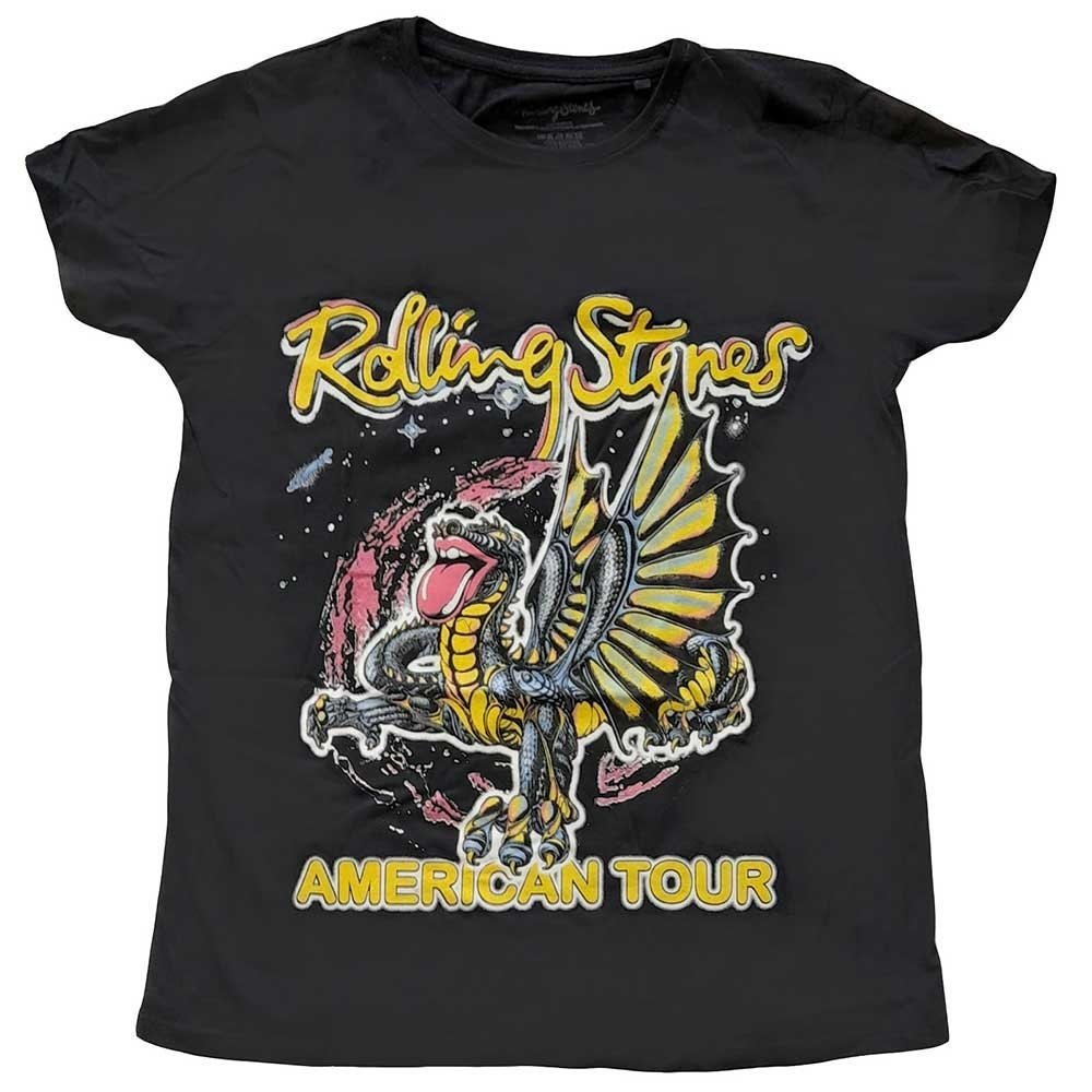 The Rolling Stones Ladies T-Shirt - American Tour Dragon - Official Licensed Design - Worldwide Shipping - Jelly Frog