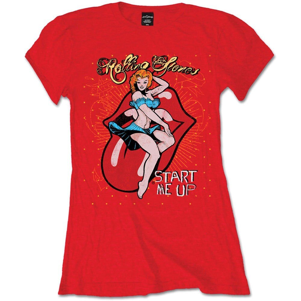 The Rolling Stones Ladies T-Shirt -Start Me Up - Official Licensed Design - Worldwide Shipping - Jelly Frog