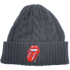 The Rolling Stones Official Licensed Beanie Hat- Classic Tongue (Cable Knit) - Worldwide Shipping - Jelly Frog