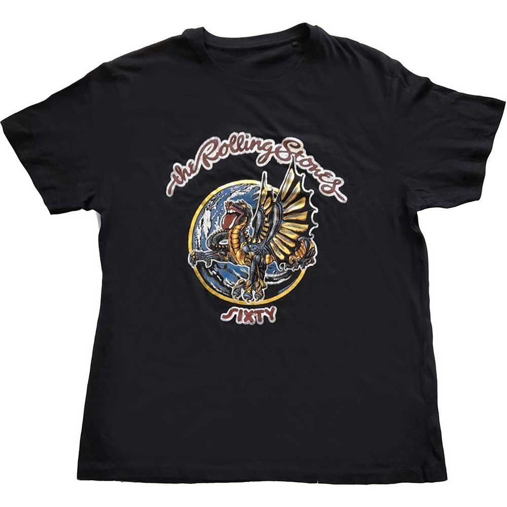 The rolling stones unisex t-shirt: sixty dragon globe (foiled) - Jelly Frog