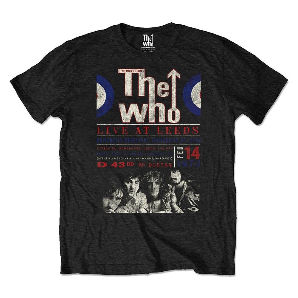 The Who Unisex T-Shirt - Live at Leeds (Eco-Friendly) - Official Licensed Design - Worldwide Shipping - Jelly Frog