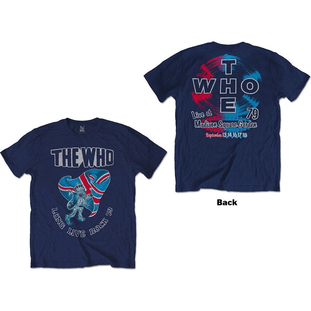 The Who Unisex T-Shirt - Long Live Rock '79 (Back Print) - Official Licensed Design - Worldwide Shipping - Jelly Frog