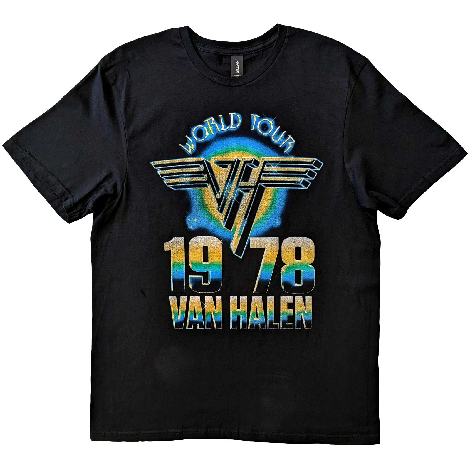 Van Halen Adult T-Shirt - World Tour 78 - Official Licensed Design - Worldwide Shipping - Jelly Frog